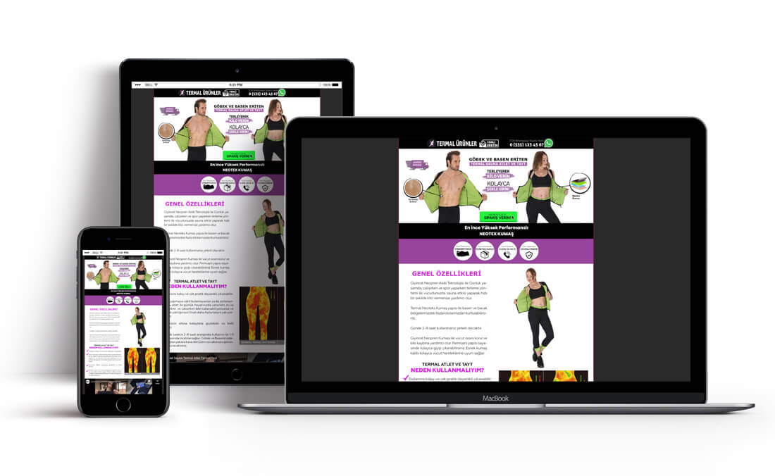 Tek Ürün Yaprak Site V3 | Sınırsız Renk & Beden Seçimli